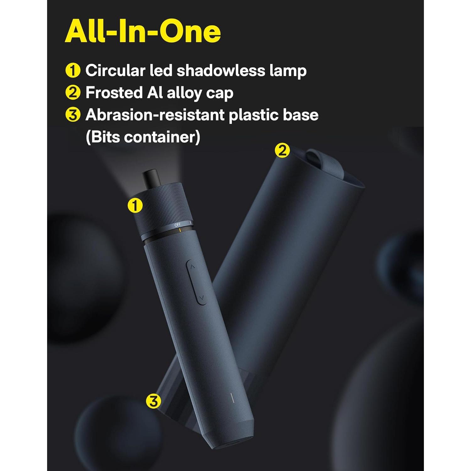 Destornillador Eléctrico HOTO 3.6V Inalámbrico con 12 Puntas