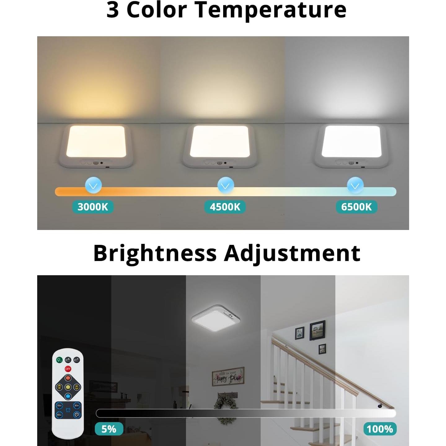 Luz de Techo Recargable Wowatt WL0301121 con Sensor Movimiento