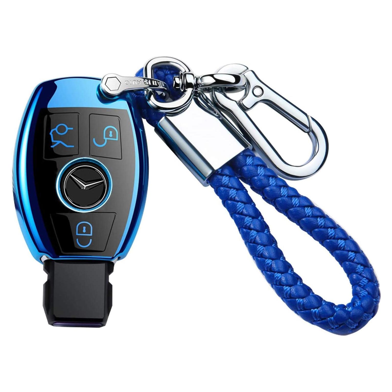 Funda de llavero TPU Tukellen para Mercedes Benz - Azul