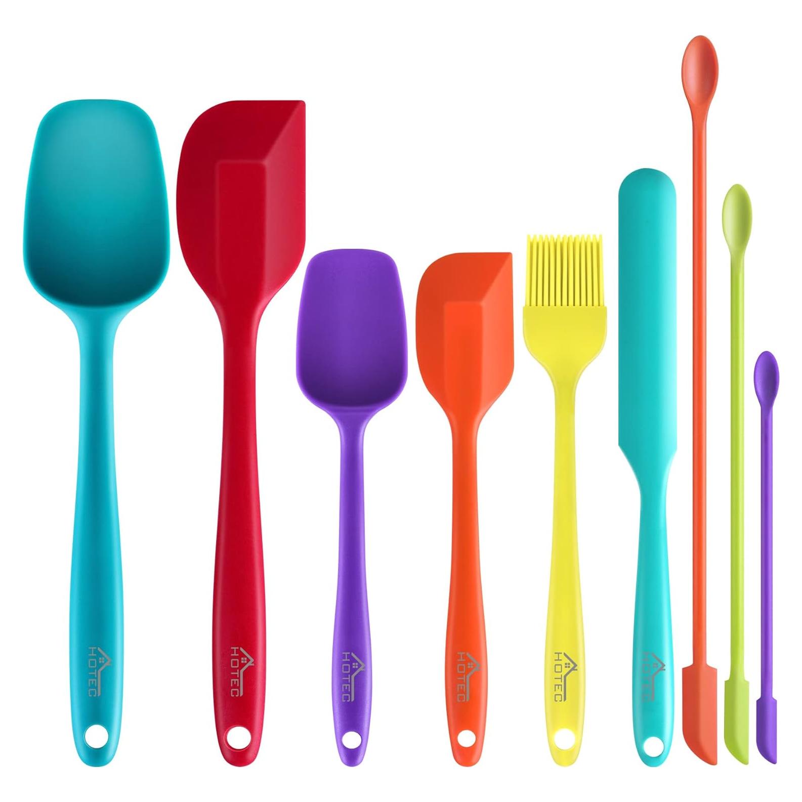 Juego de Espátulas de Silicona HOTEC 9 Piezas Antiadherentes