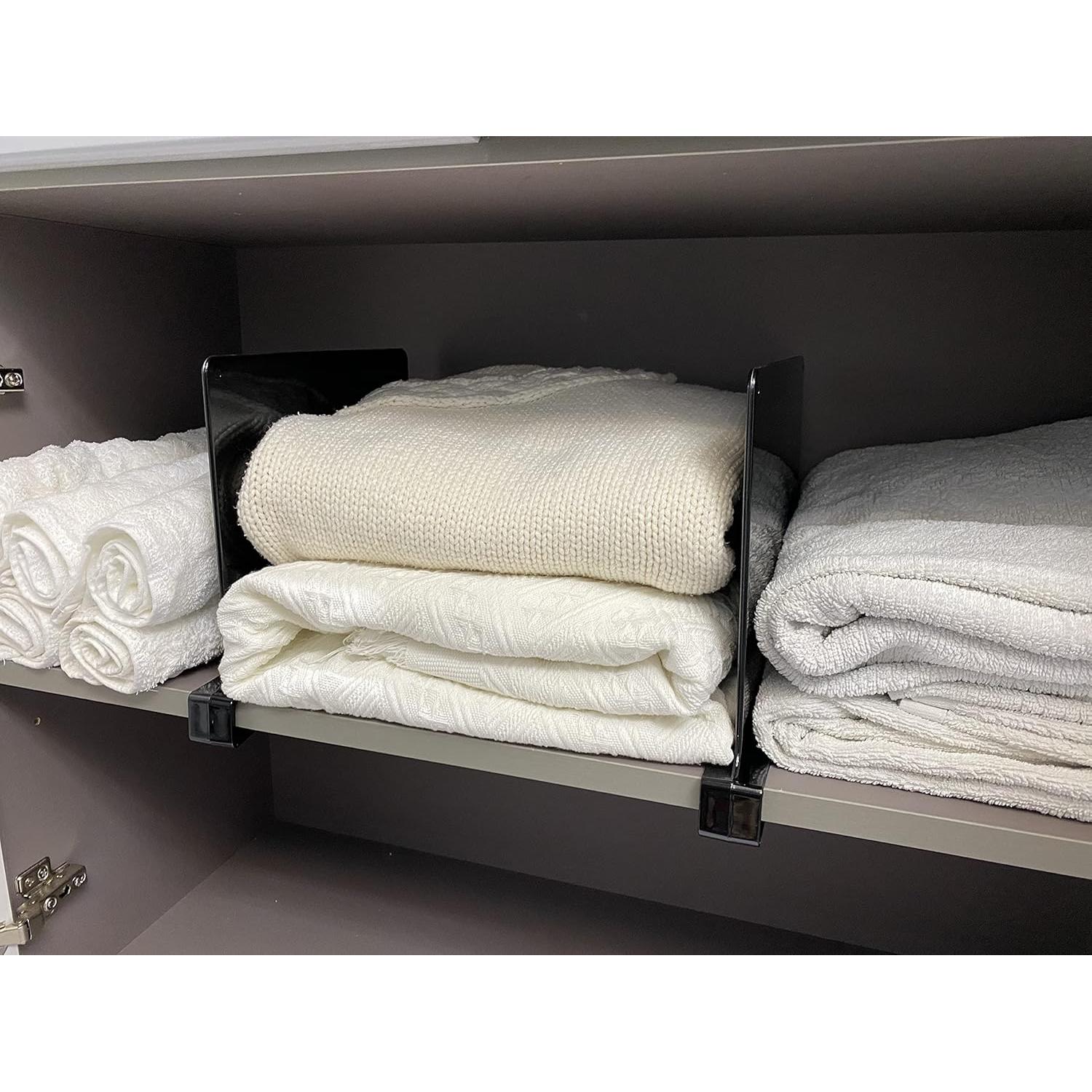 Separadores de Estantes de Acrílico CY 2 Pcs Negros 30.48 cm