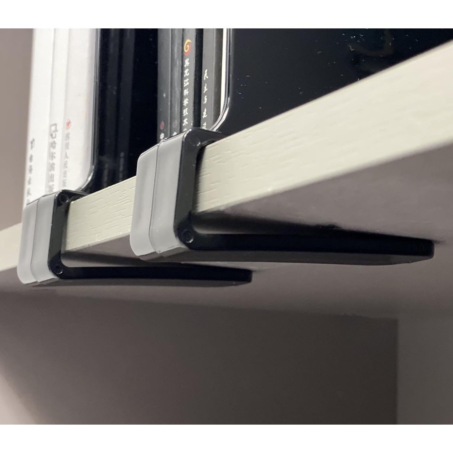 Separadores de Estantes de Acrílico CY 2 Pcs Negros 30.48 cm