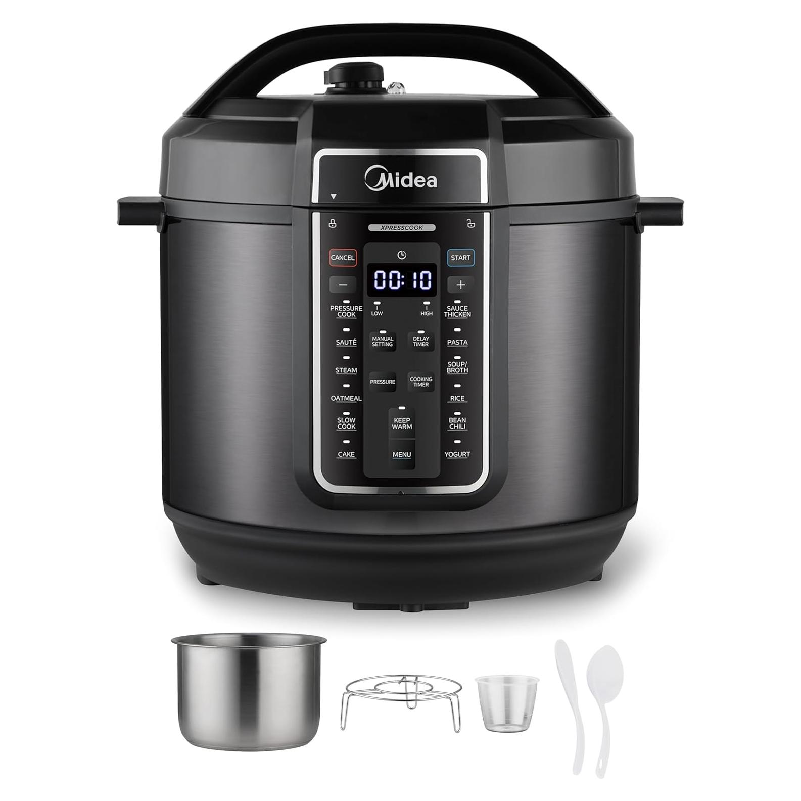 Midea Olla de Presión Eléctrica 12-en-1 8L Acero Inoxidable