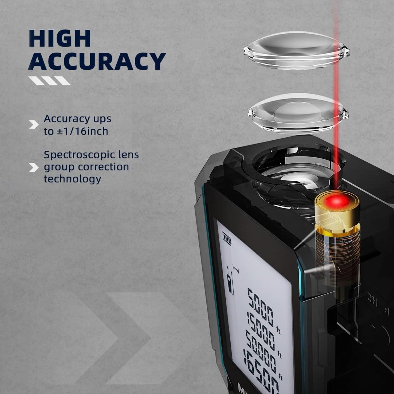 Medidor Láser ACPOTEL DT50 50m Pantalla LCD IP54