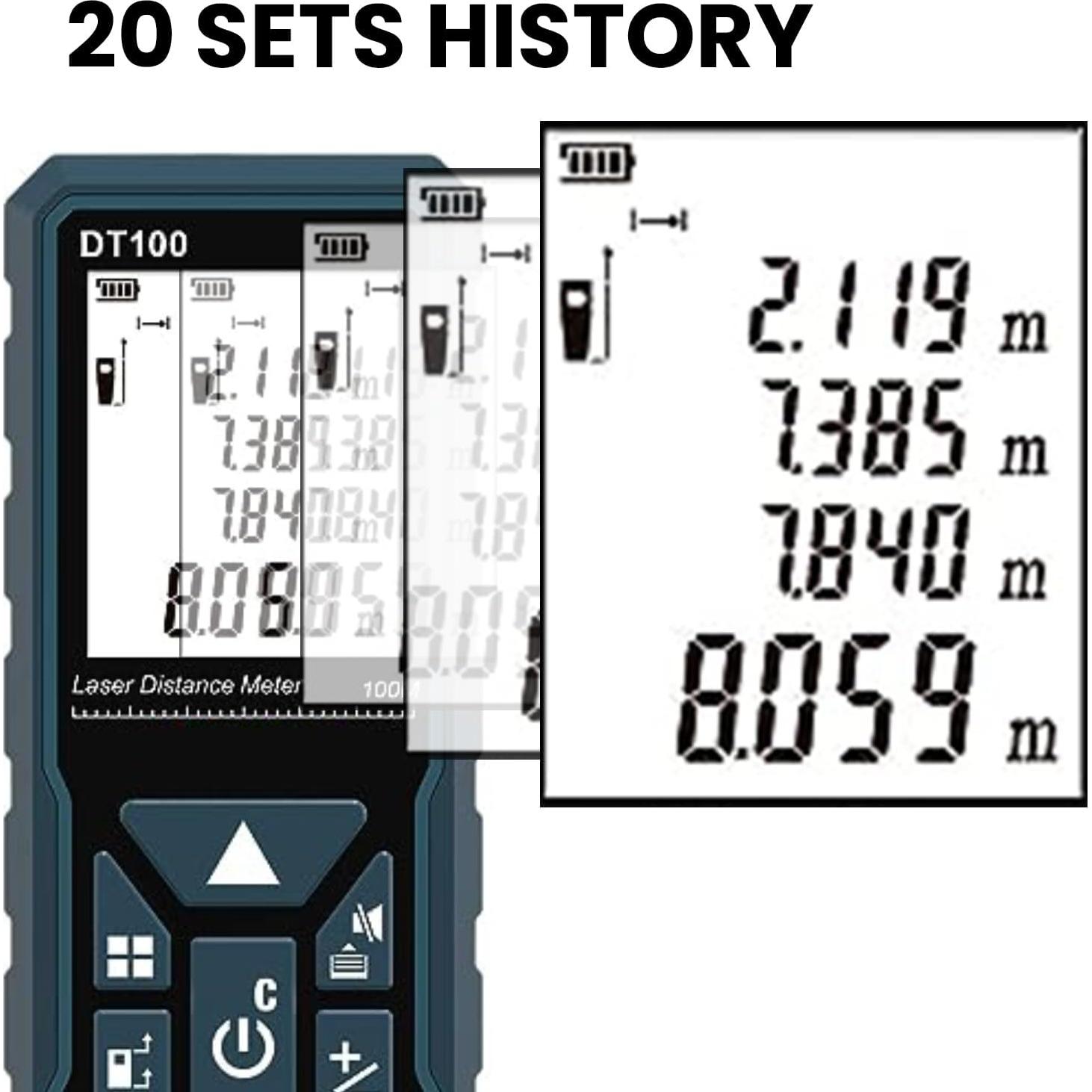 Medidor Láser ACPOTEL DT50 50m Pantalla LCD IP54