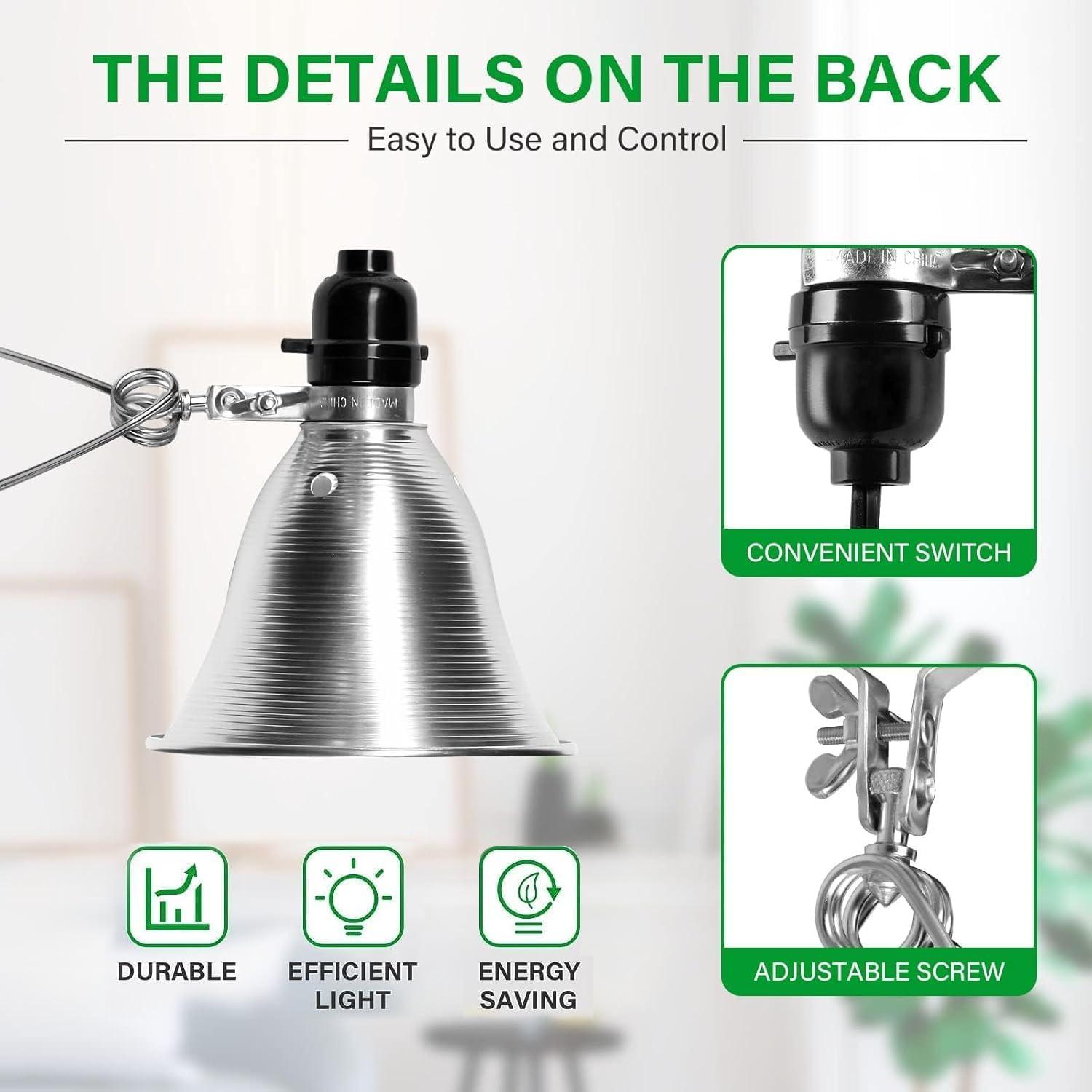 Luz de lámpara de abrazadera Simple Deluxe 60W E26 5.5"