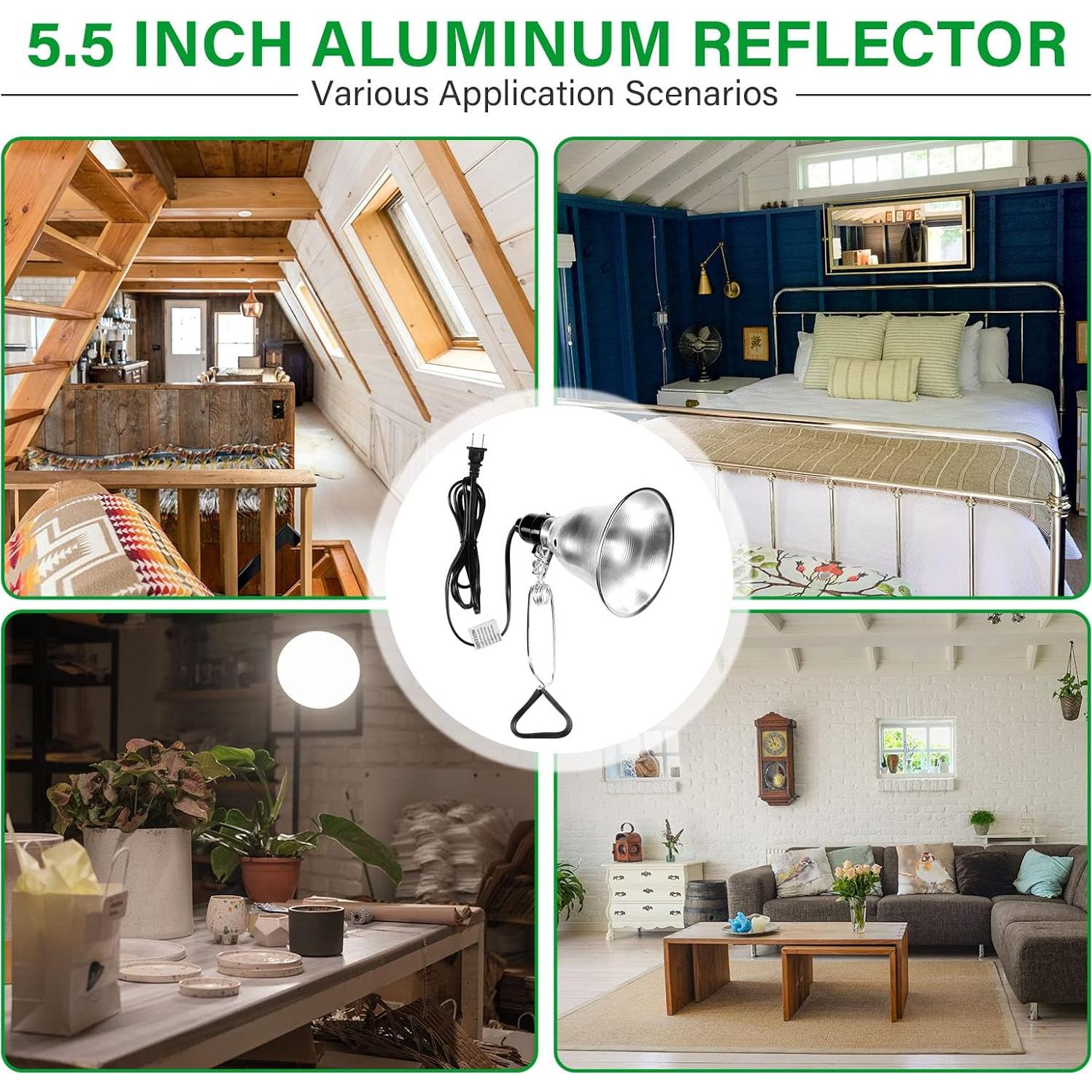 Luz de lámpara de abrazadera Simple Deluxe 60W E26 5.5"