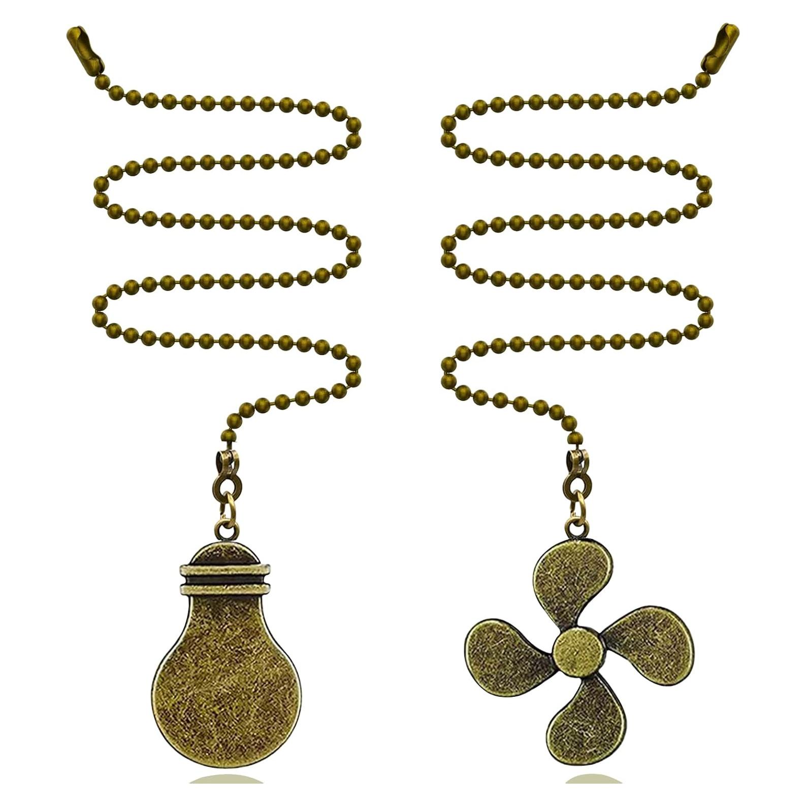 Extensiones de Cadena de Tirar de Ventilador SUR-CIEL 2 Piezas Bronce