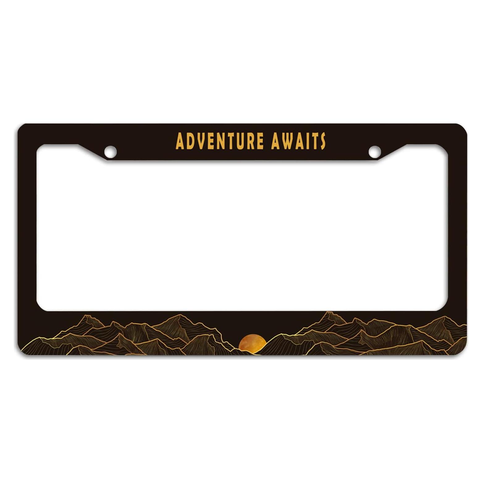 Marco de Placa de Licencia Smoaffly Aventura 30.48x15.24 cm