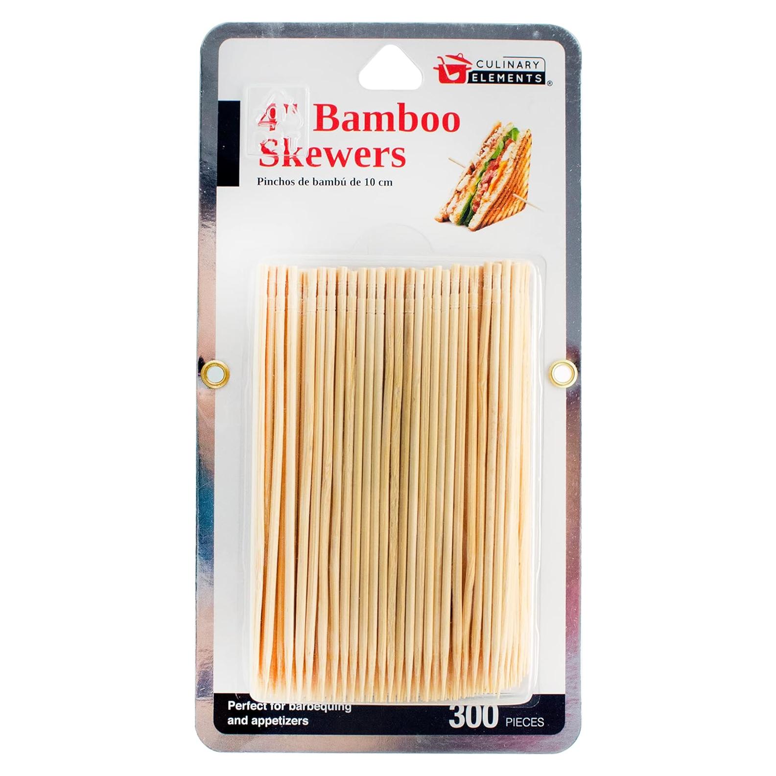 Pinchos de Bambú 10 cm Elementos Culinarios 300 Piezas