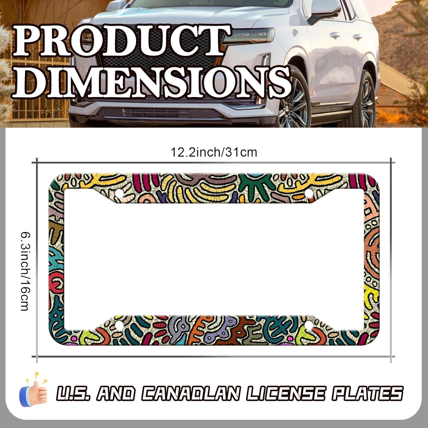 Marcos de Placas de Licencia HCSS Coloridos 30.5x15.2 cm - 2 Pzs