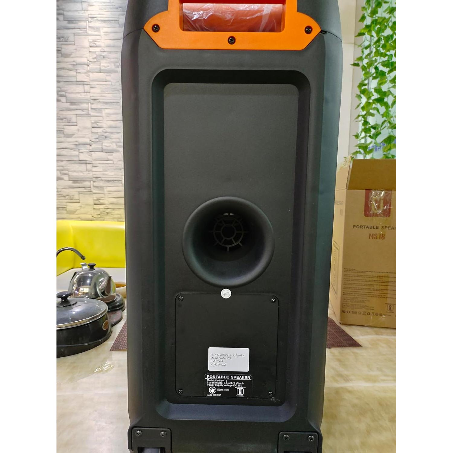 Máquina de Karaoke HWWR T8 con 2 Micrófonos Inalámbricos