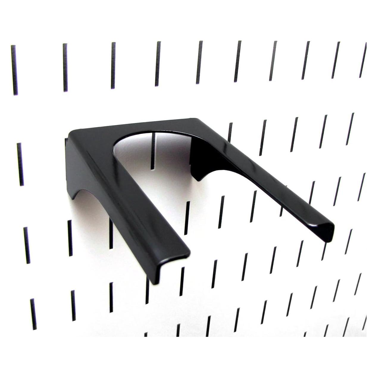 Soporte de Manija de Metal Ranurado Wall Control 2" Negro