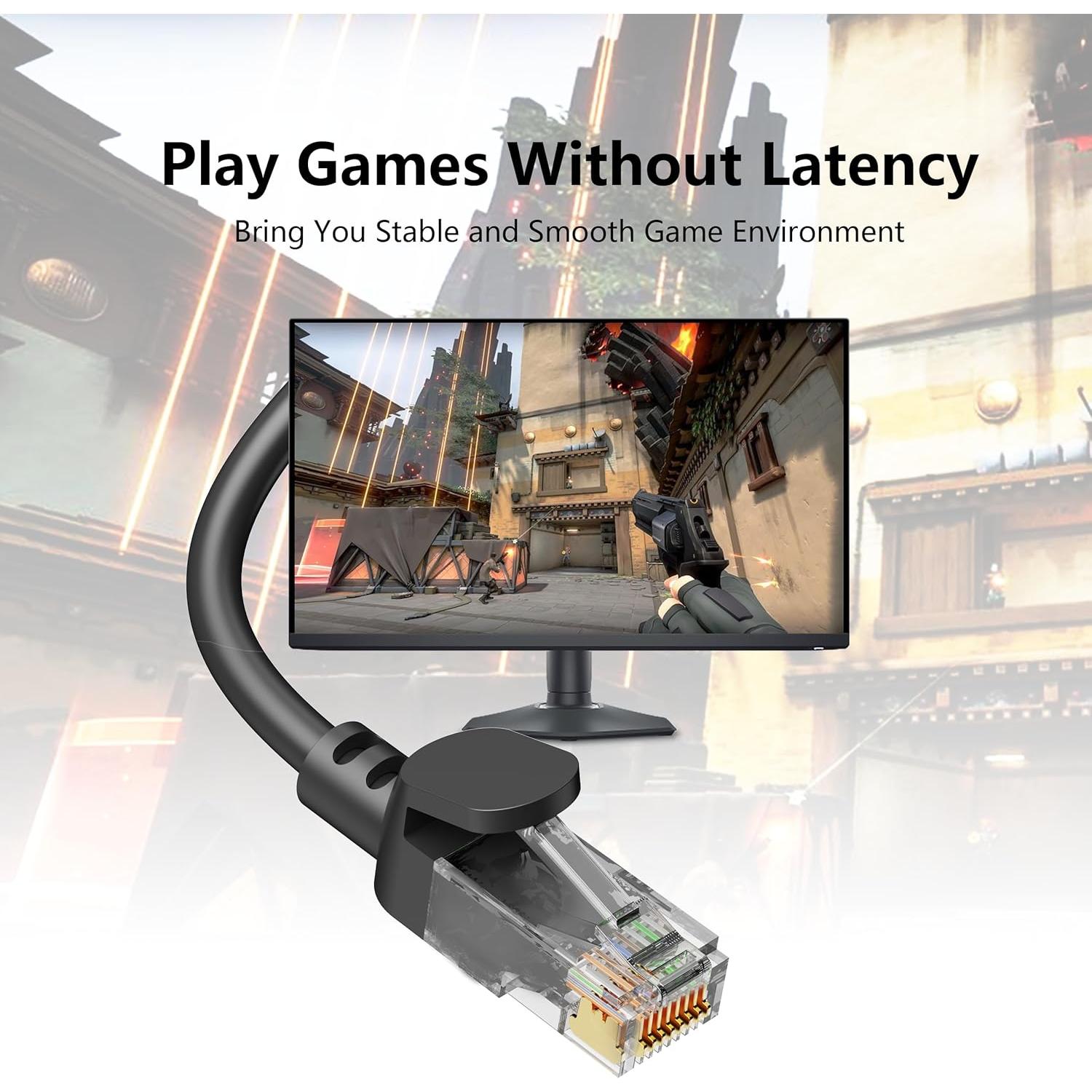 Cable Ethernet Cat 6 Jadaol 22.86m 10Gbps A prueba de entierro