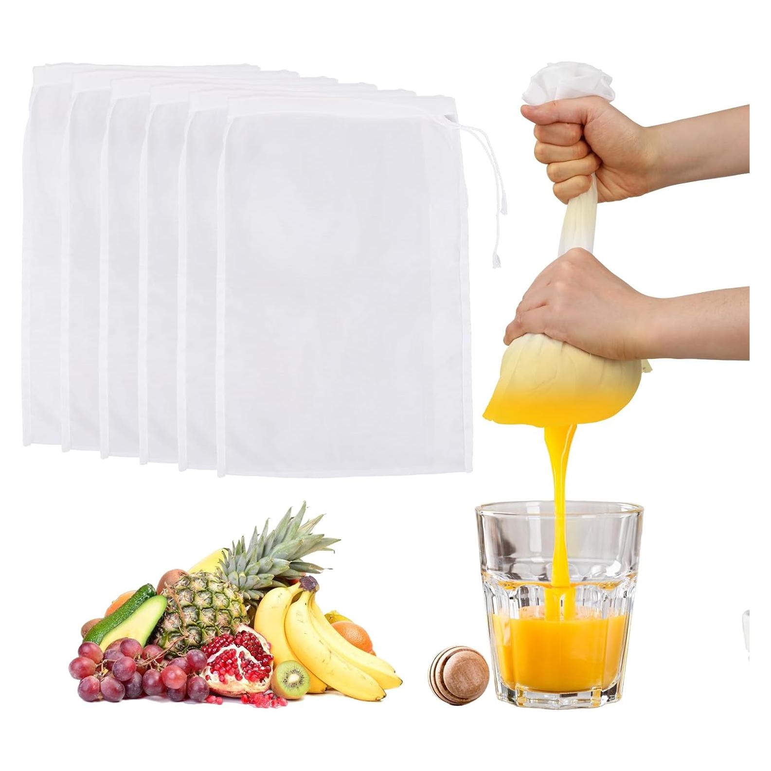 Bolsa de Estrangulación de Nueces 6PCS Nylon 20x15cm Reutilizables