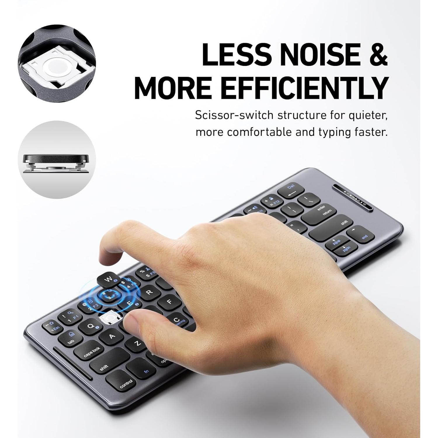 Teclado Bluetooth Plegable PuechAxe B088 Ultra Delgado