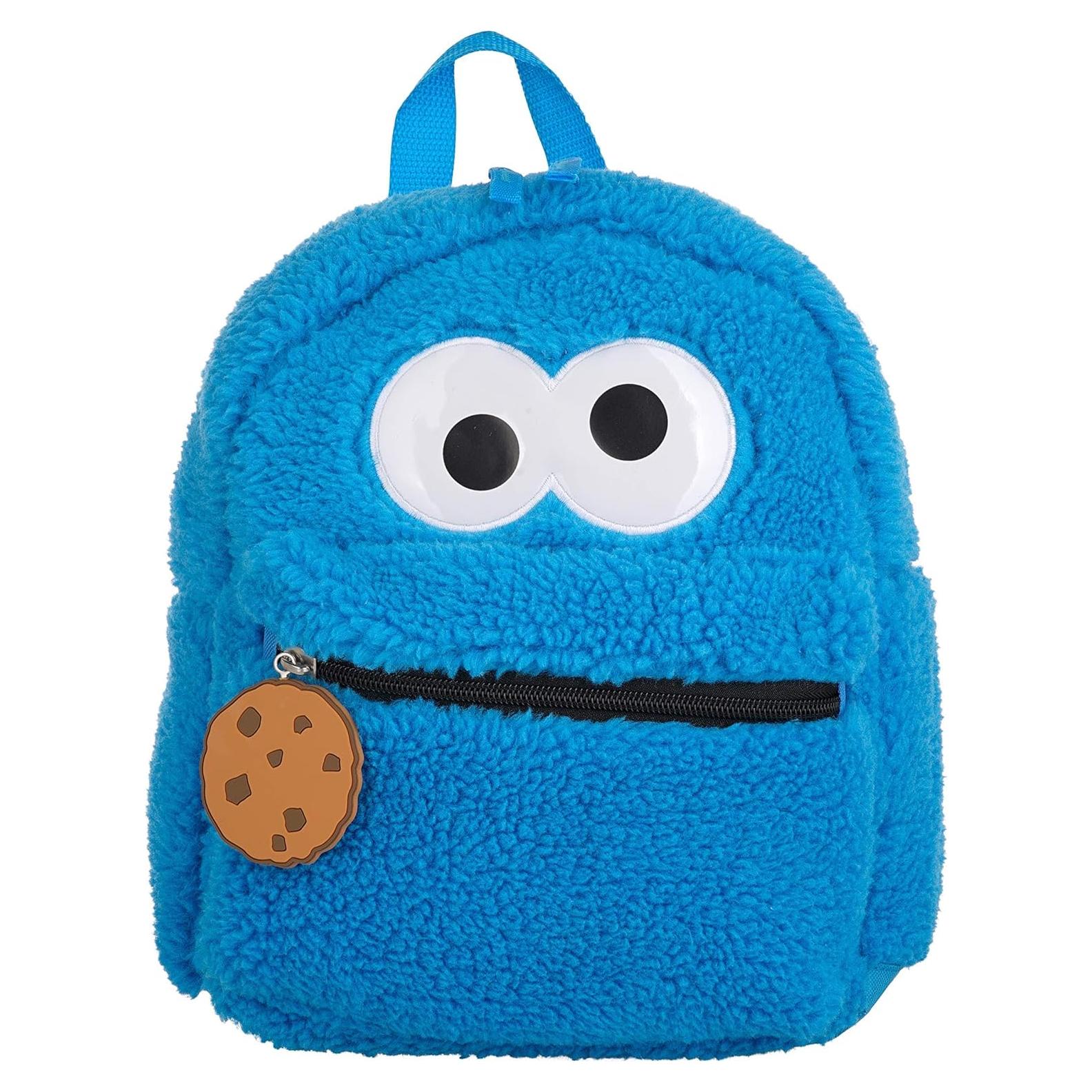 Mini Mochila Cookie Monster Sesame Street 30.5x25.4cm