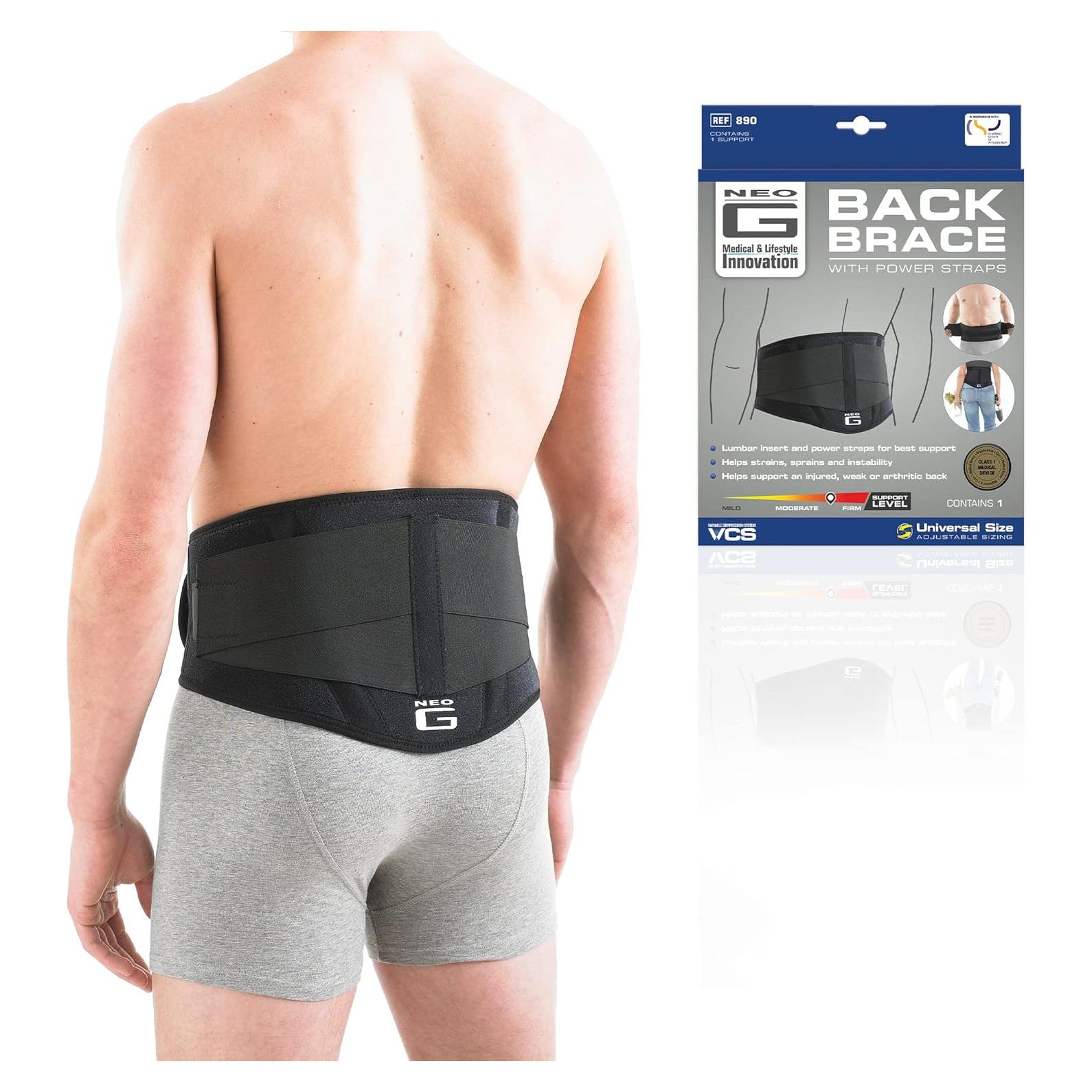 Faja Neo G Soporte Lumbar Ajustable para Dolor Espalda - Talla Única - Negro