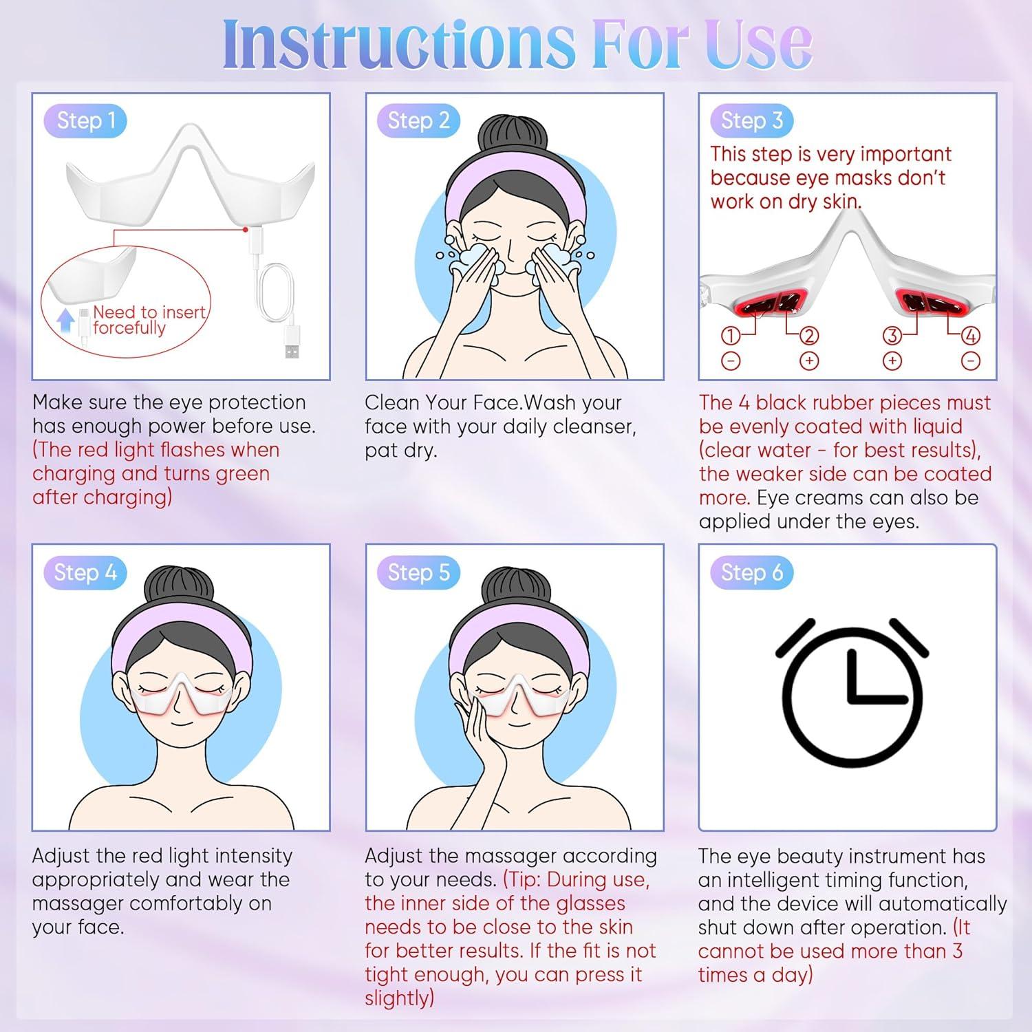 Masajeador Ocular Nienele con Terapia de Luz - Alivio Fatiga Ocular