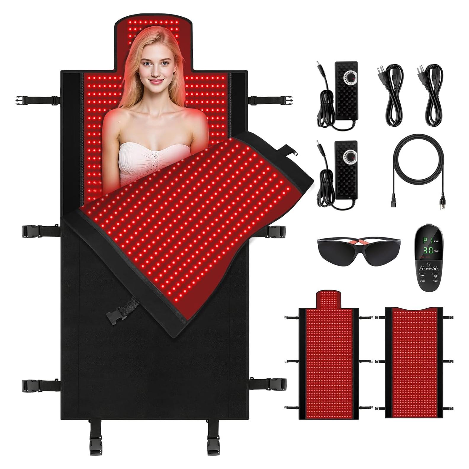 Manta de Terapia de Luz Roja LITDUCK 190x85cm 2570 LEDs