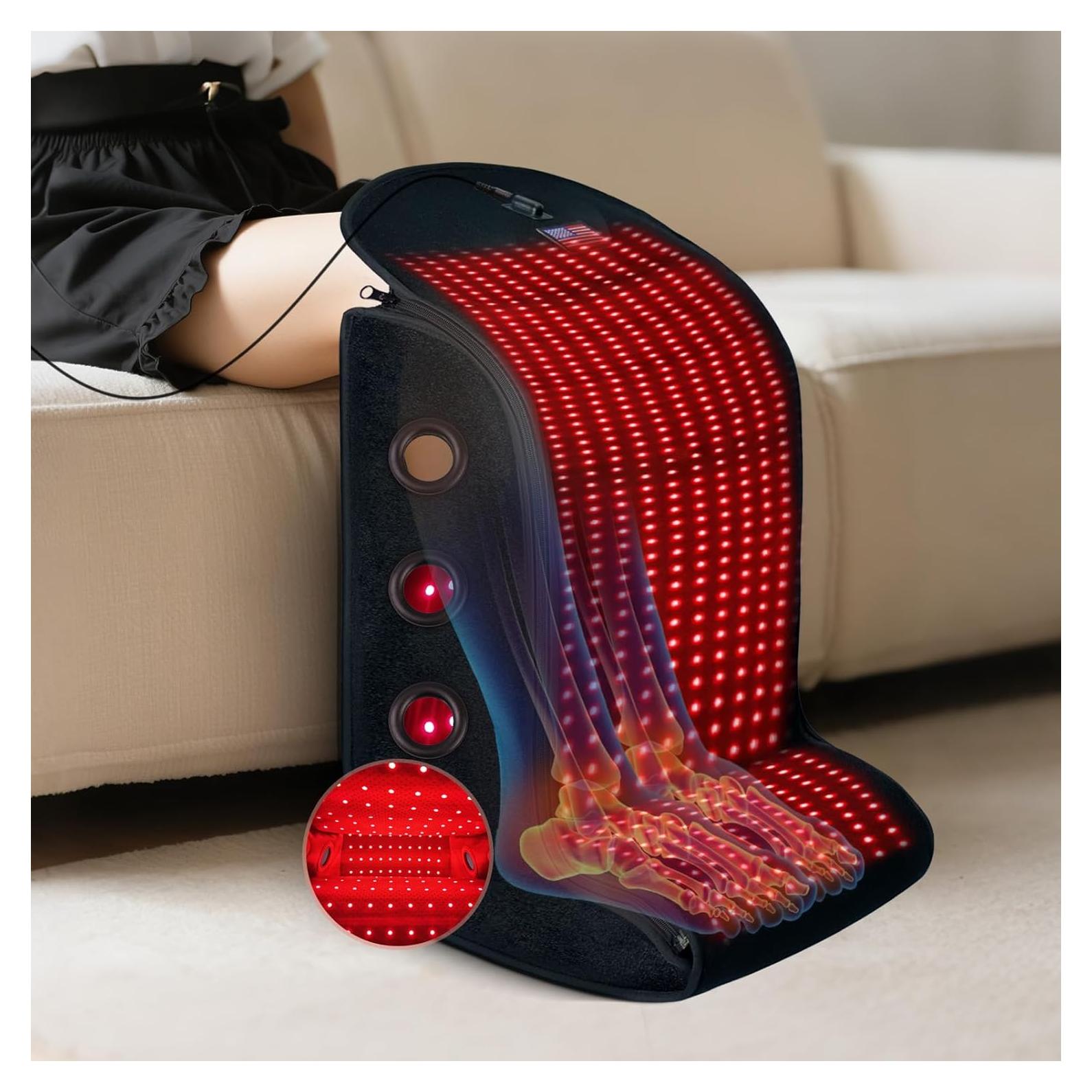 Terapia de Luz Roja Deerbaba para Pies y Piernas 420 LEDs