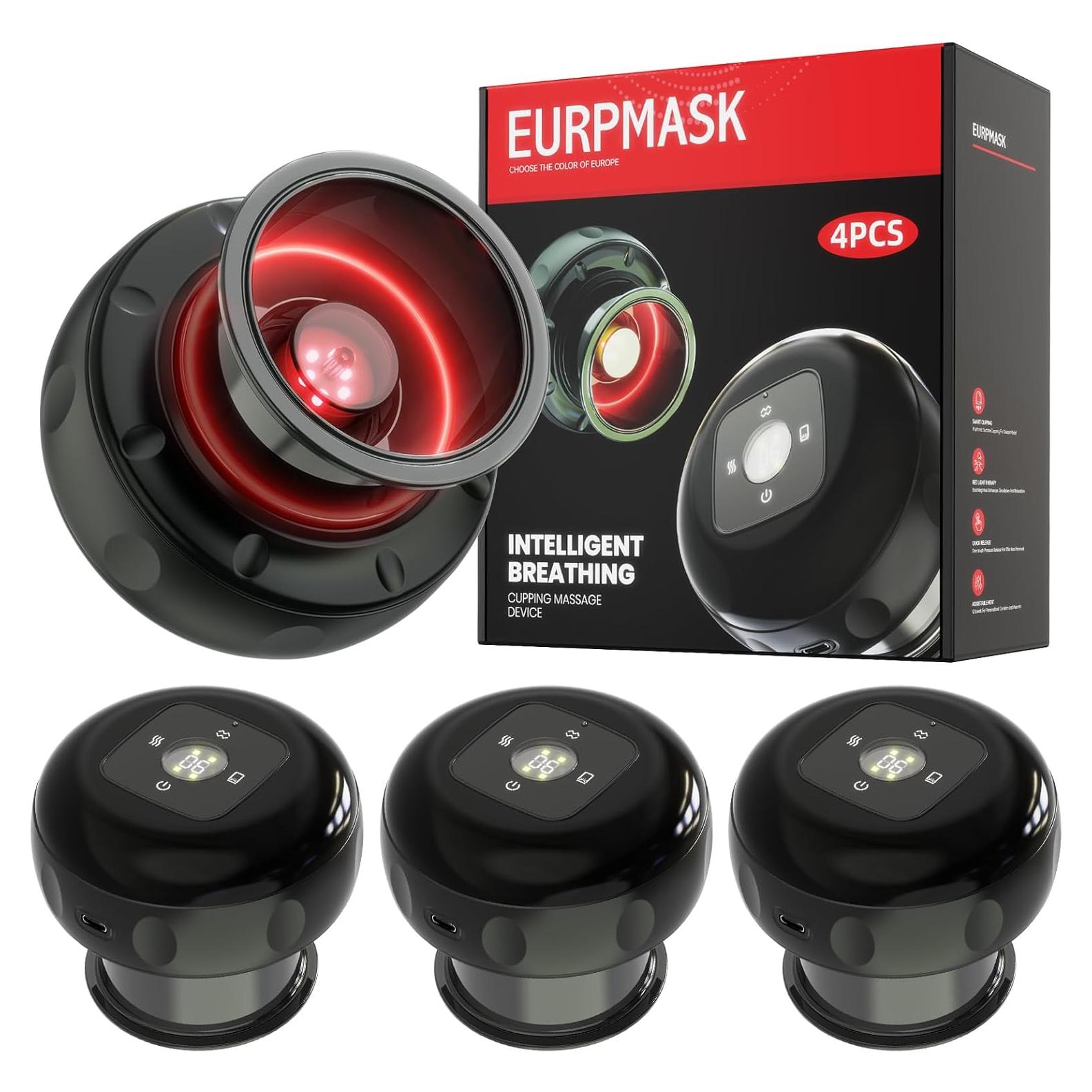 Kit de Ventosas Eléctricas 5-en-1 EURPMASK - Alivio Dolor y Calor