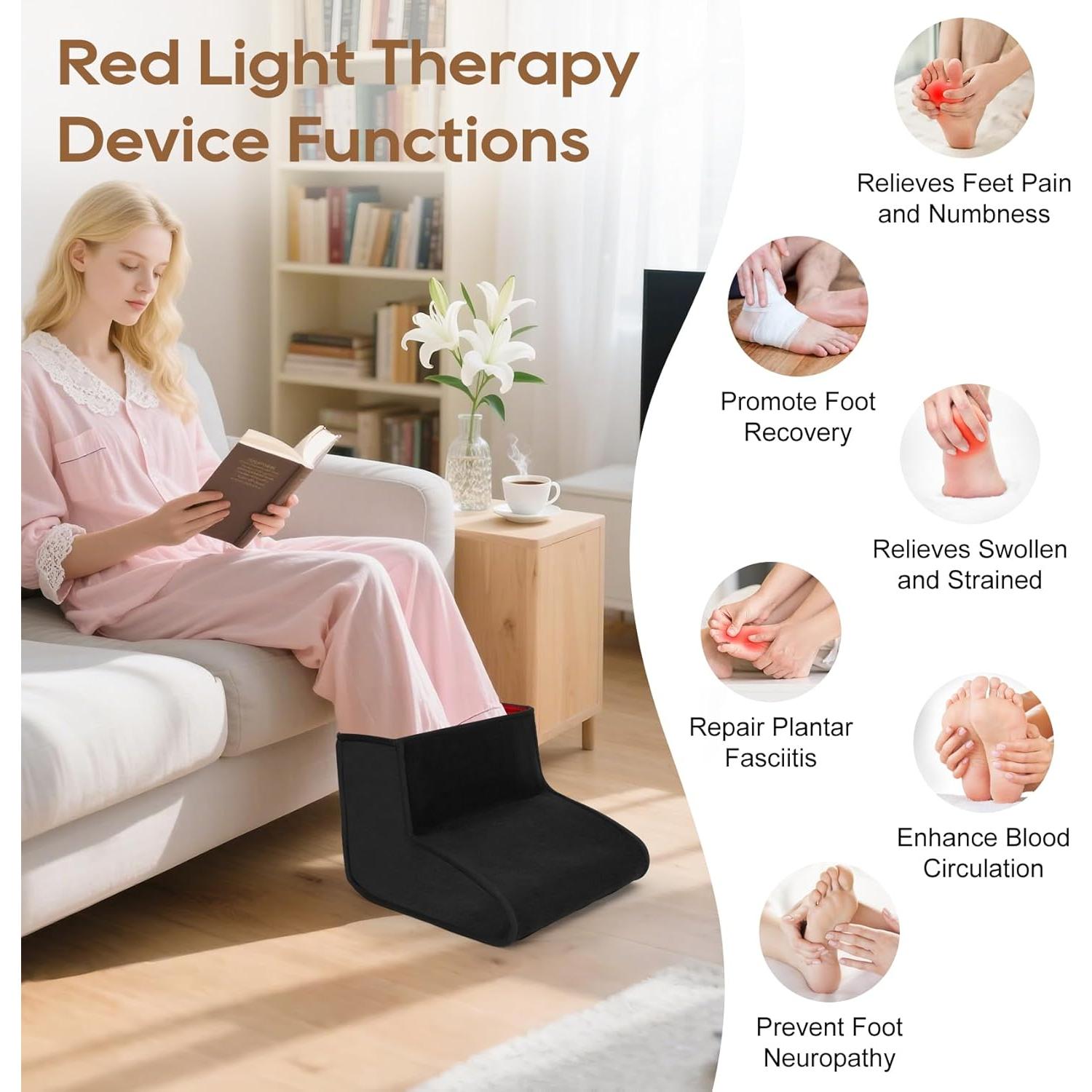 Terapia de Luz Roja Dmzosmd para Alivio del Dolor en Pies