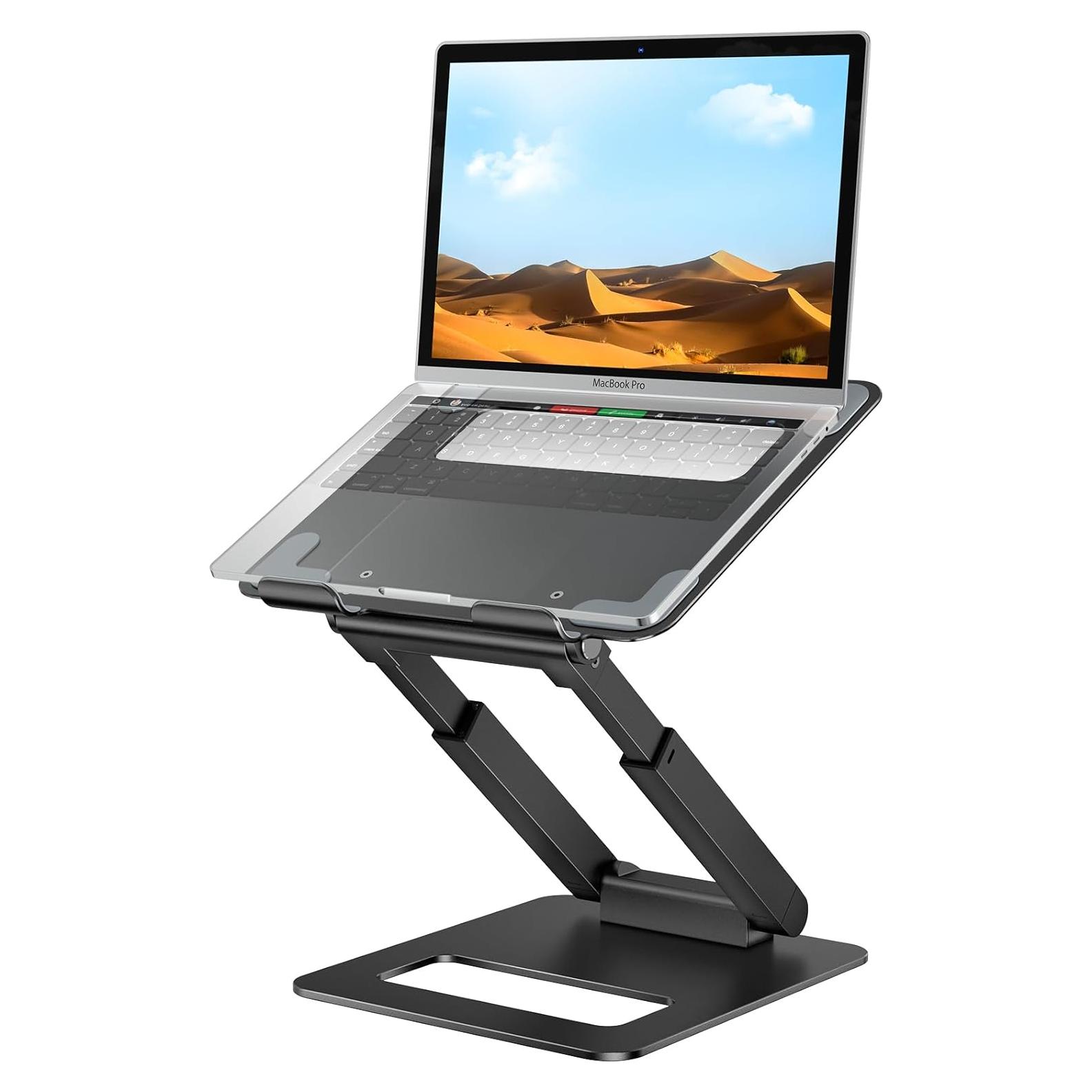 Soporte para Laptop Tounee LS07 Ajustable Ergonomico Negro