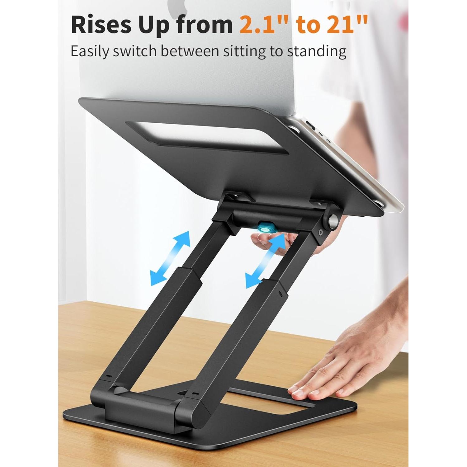 Soporte para Laptop Tounee LS07 Ajustable Ergonomico Negro