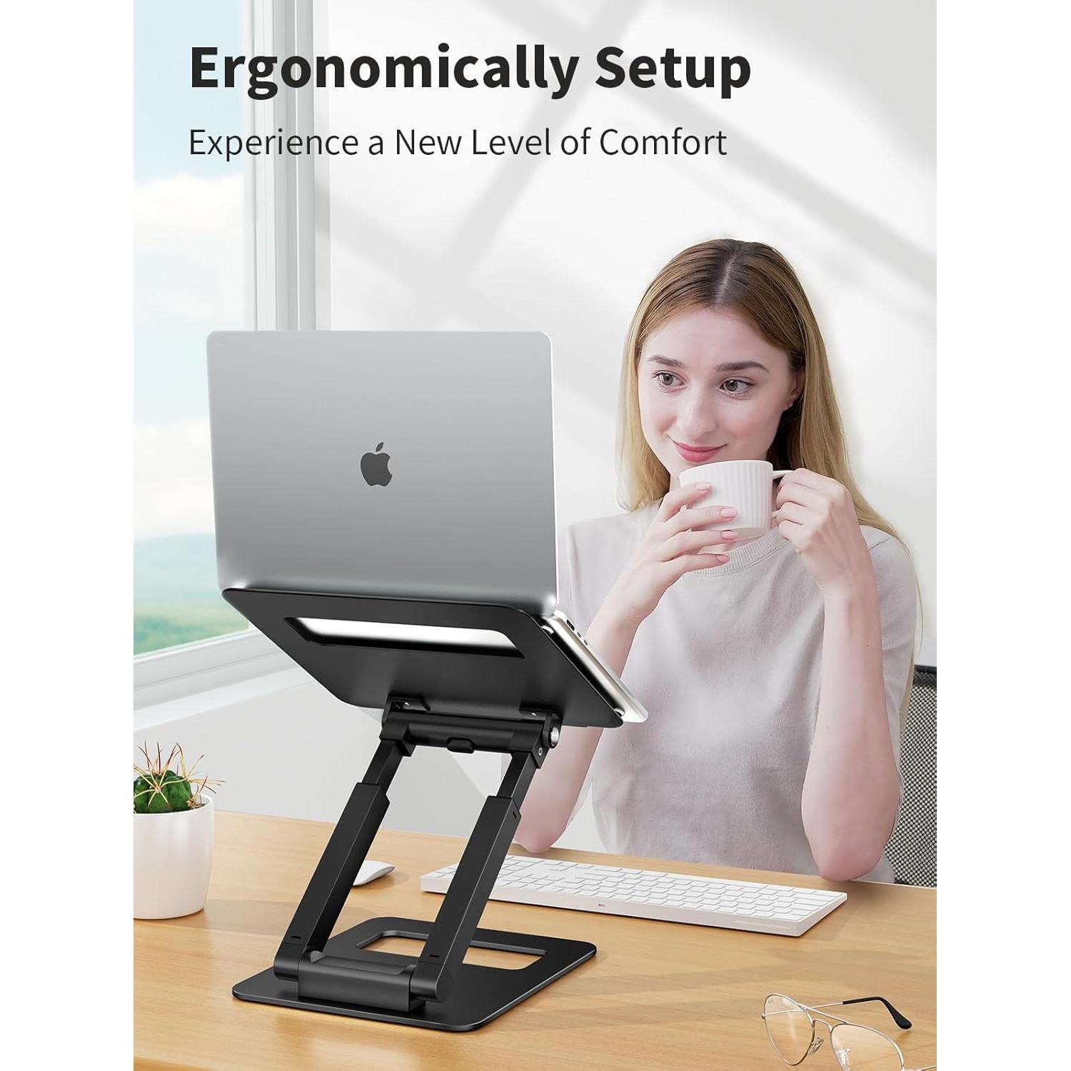 Soporte para Laptop Tounee LS07 Ajustable Ergonomico Negro