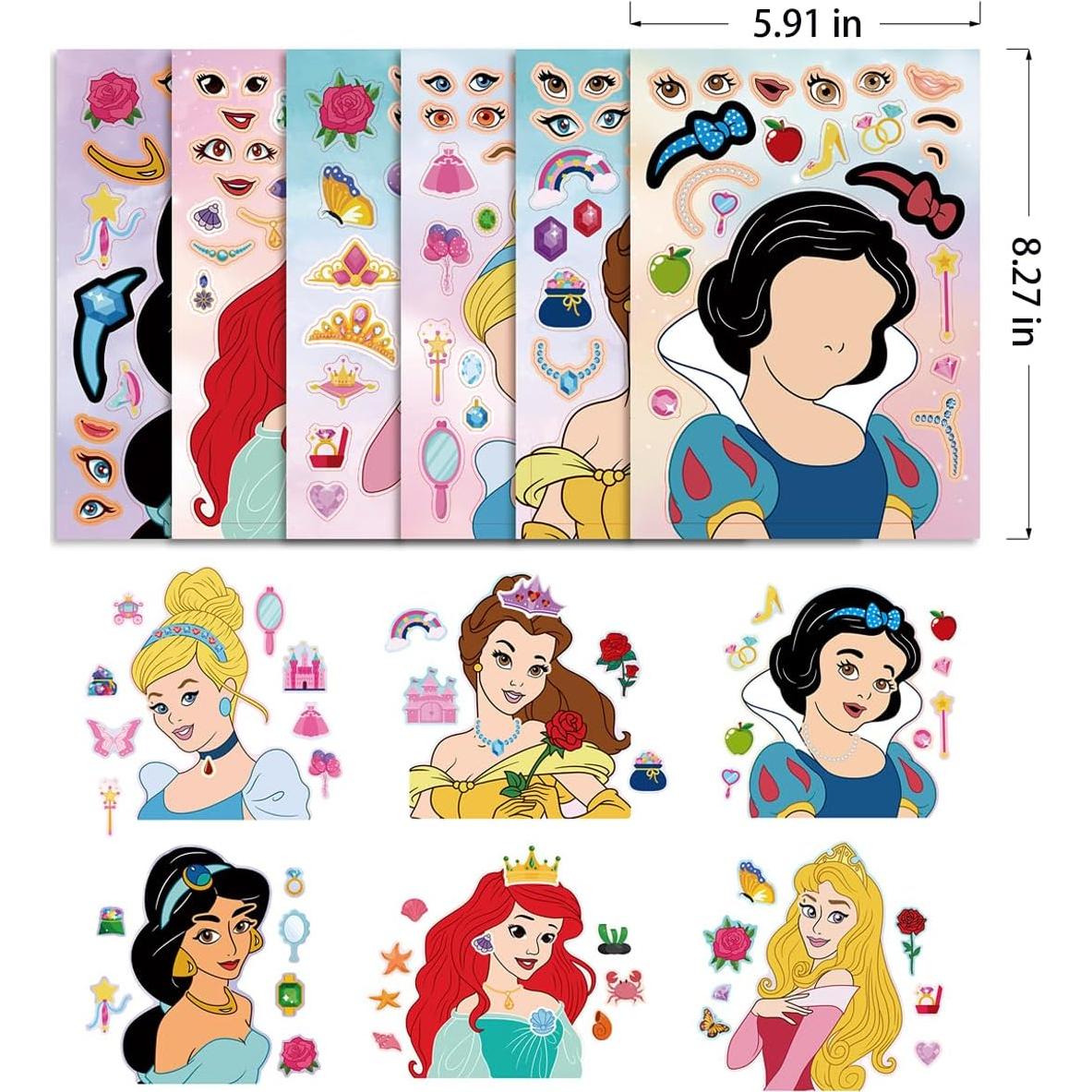 36 Hojas de Calcomanías Reutilizables Ahyuan Princesa