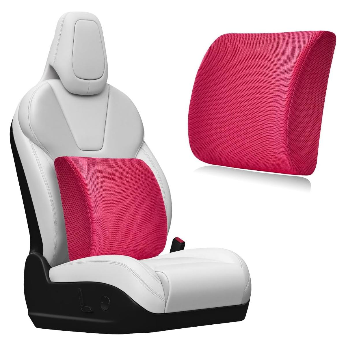 Cojín de Soporte Lumbar Gasedin Espuma Viscoelástica Rojo Rosa