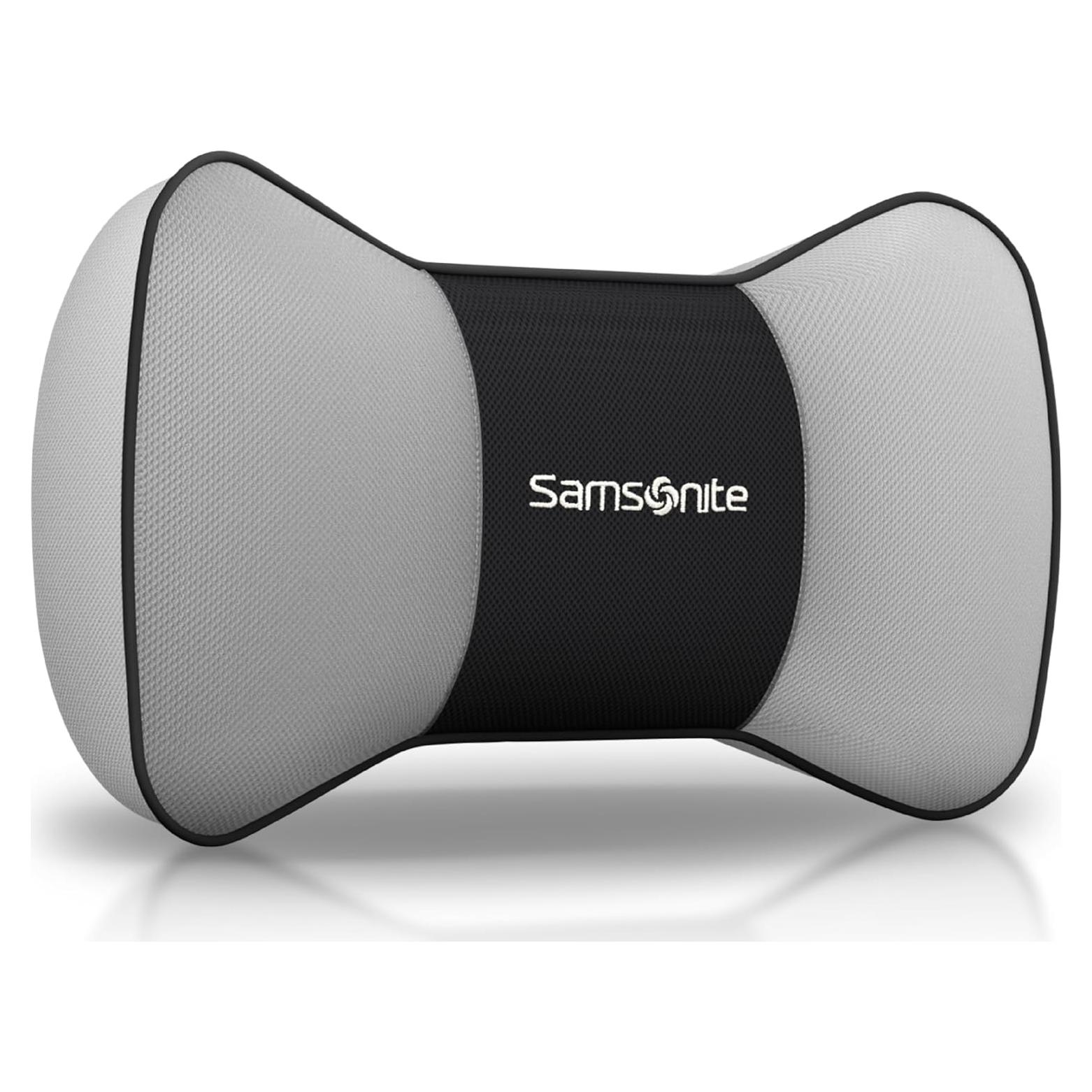 Almohada de Cuello Samsonite SA5249 - Espuma Viscoelástica Ergonómica Gris