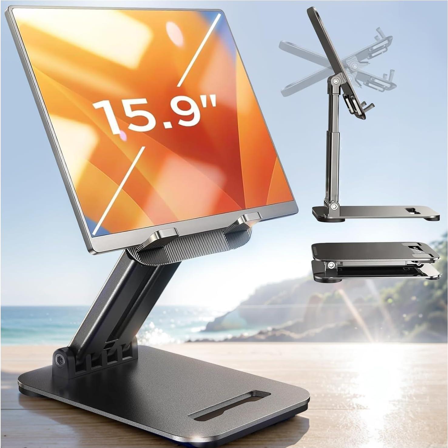 Soporte para Tablet LISEN 2E56 Negro Ajustable Plegable