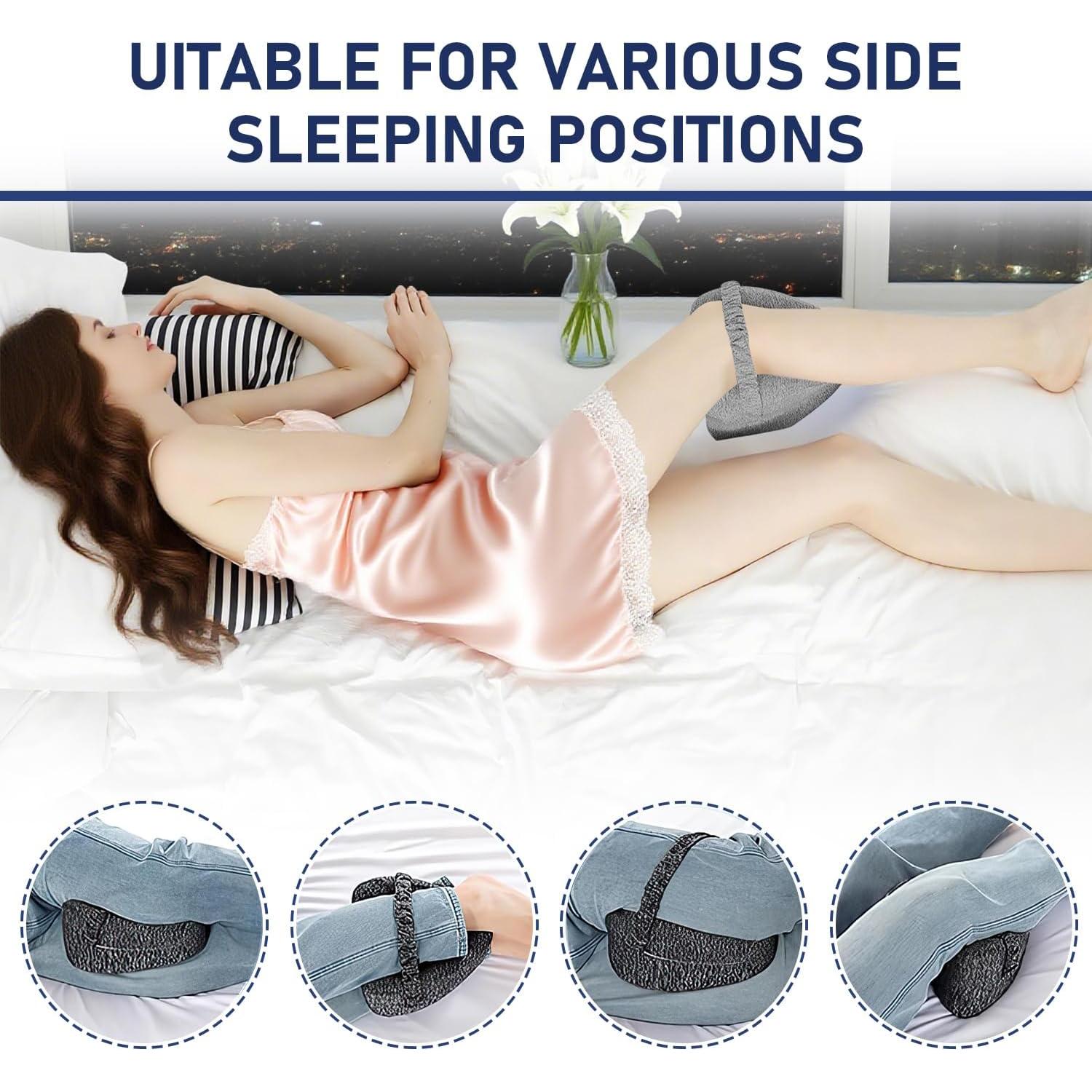 Cojín de Alineación para Dormir de Lado Genérico Azul Cuadrícula