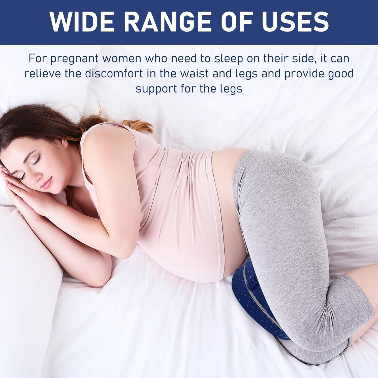 Cojín de Alineación para Dormir de Lado Genérico Azul Cuadrícula