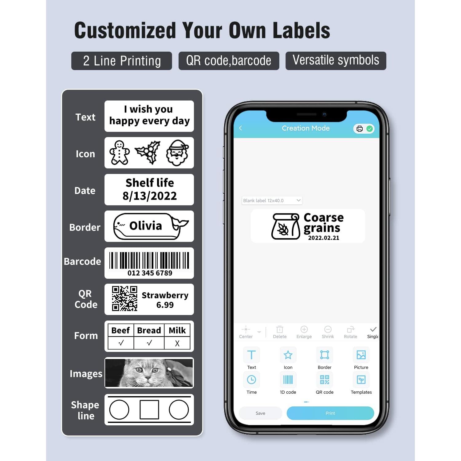 Impresora de Etiquetas Phomemo D30 Mini Portátil Bluetooth