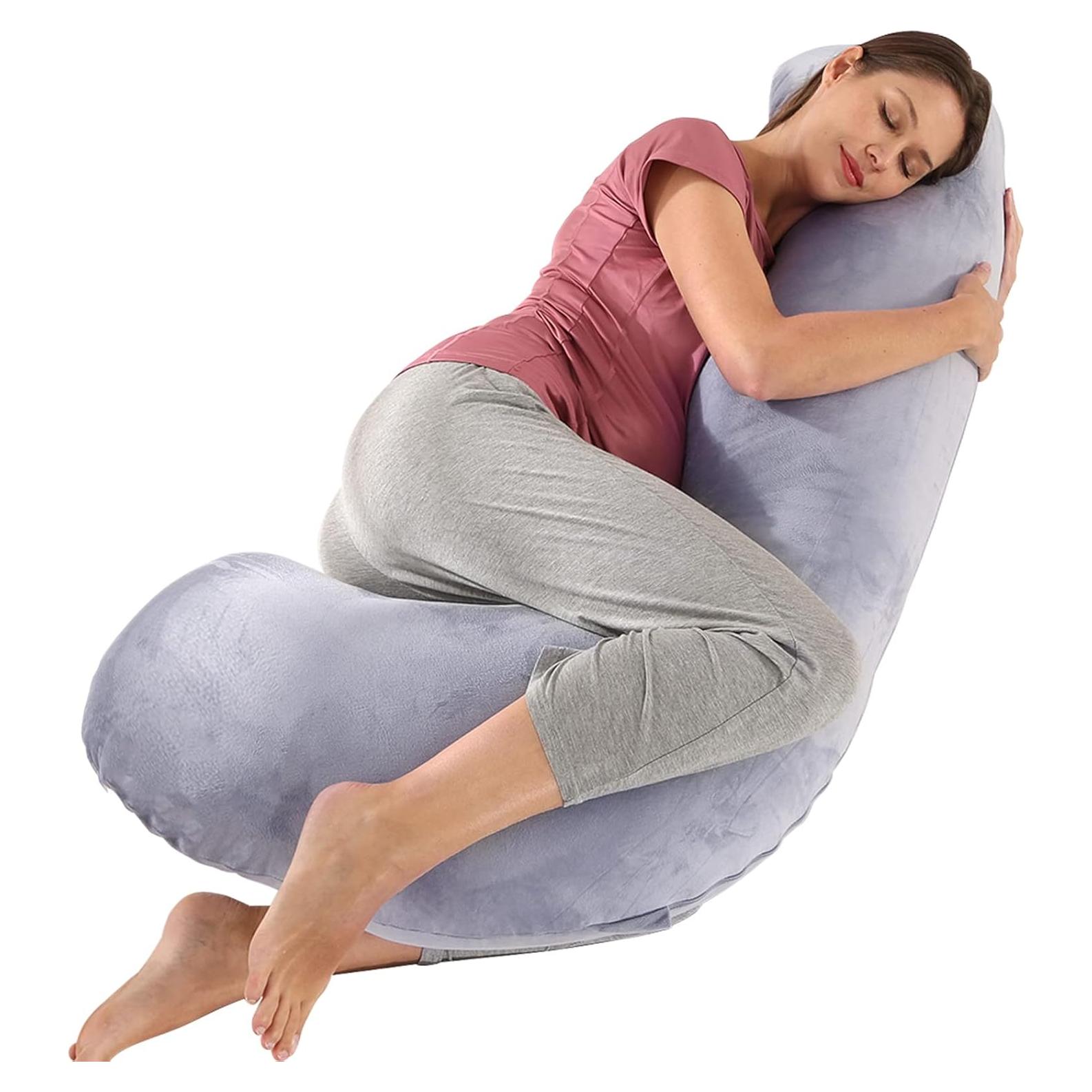 Almohada Corporal de Embarazo BATTOP Gris Oscuro 119 cm