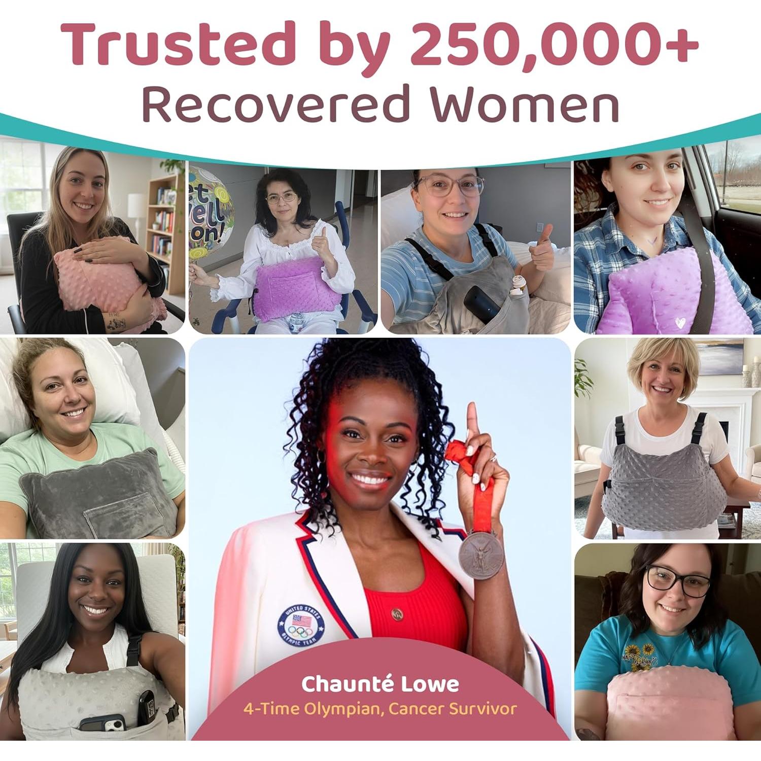 Almohada Post Mastectomía Zomaple Lavanda - Soporte Suave 430g