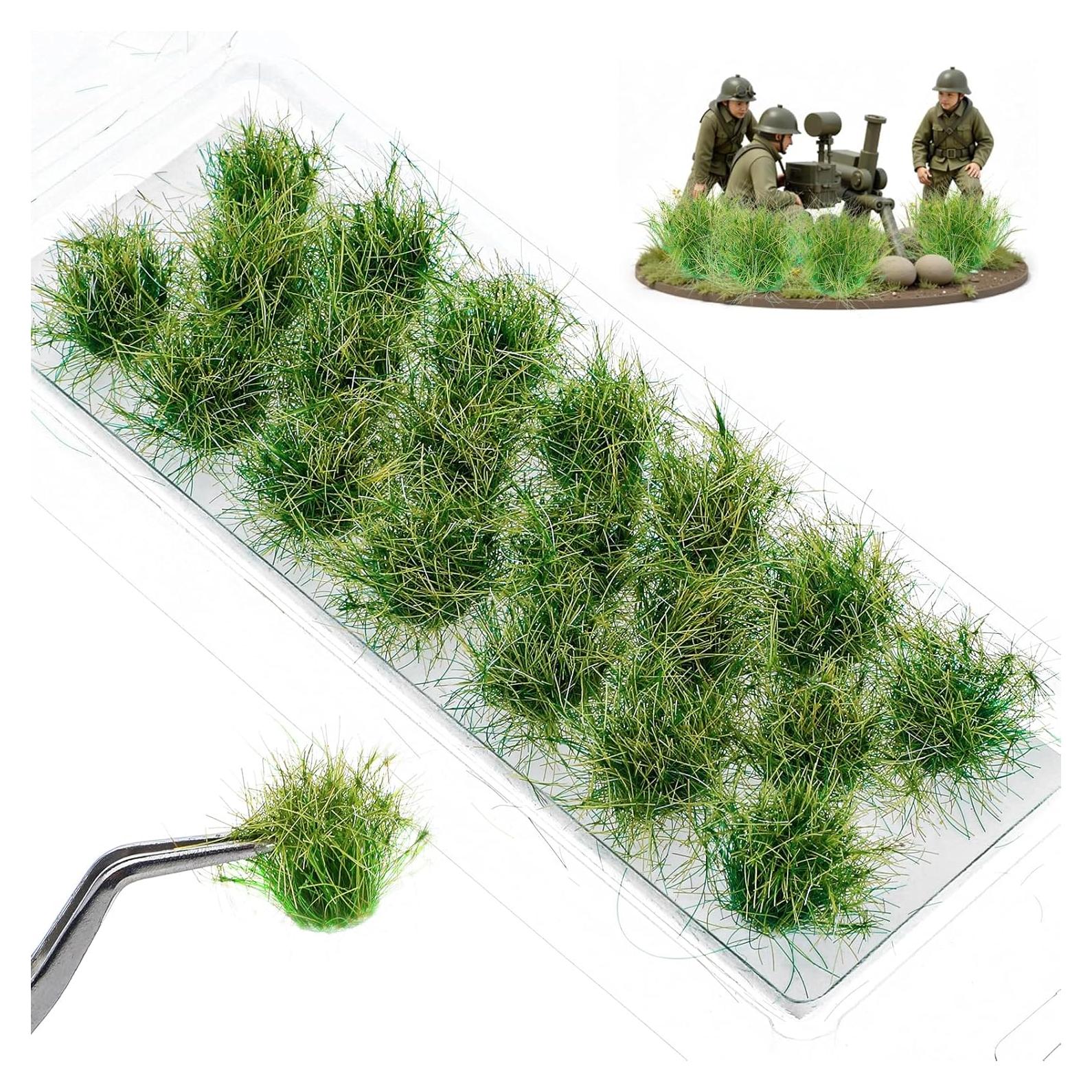 20 Piezas Hierba Estática Verde HekouJiub para Dioramas