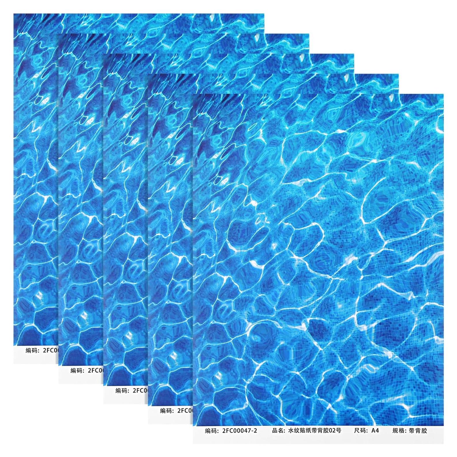Pegatinas Decorativas de Agua Artificial Cabilock 5PCS 29.5x21cm