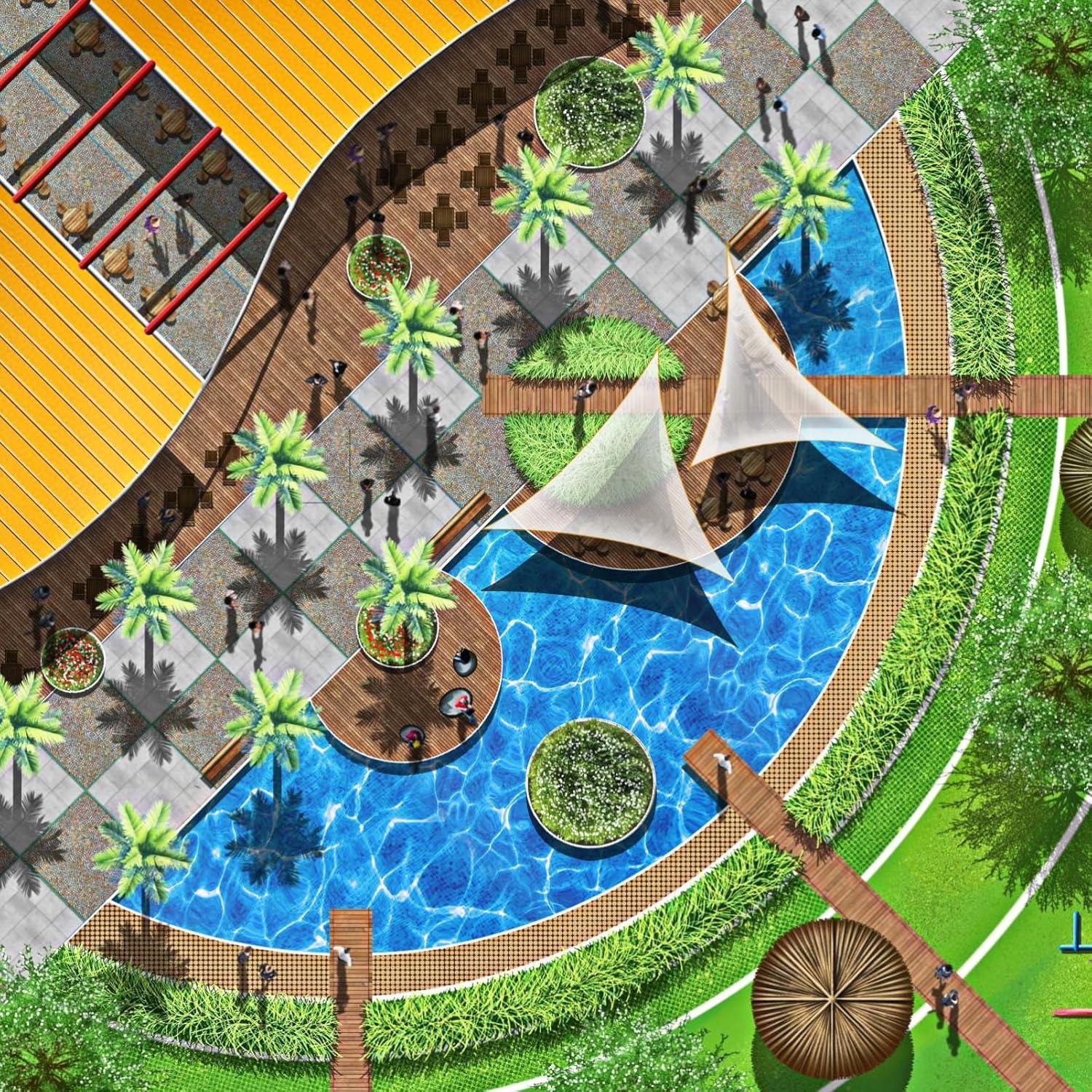 Pegatinas Decorativas de Agua Artificial Cabilock 5PCS 29.5x21cm