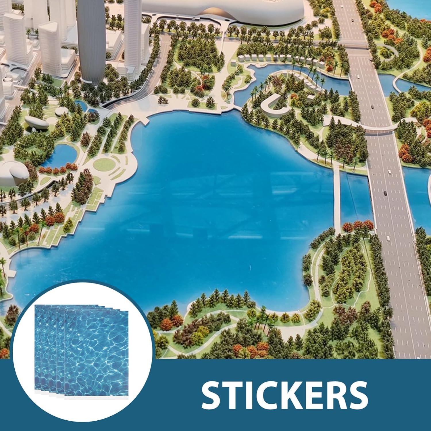 Pegatinas Decorativas de Agua Artificial Cabilock 5PCS 29.5x21cm