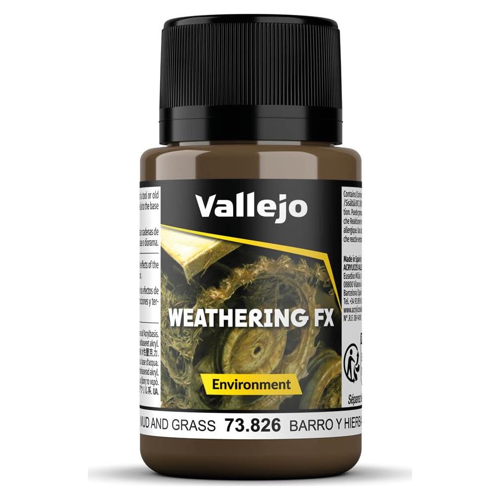 Kit de Pintura Efecto Barro y Hierba Vallejo 40ml