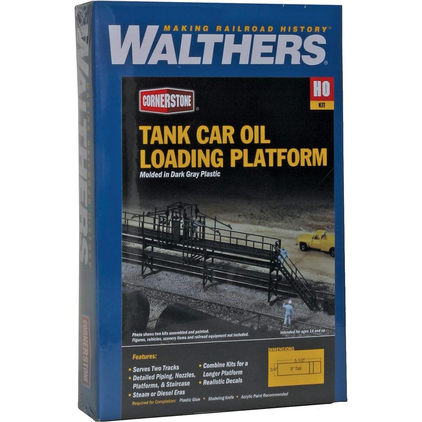 Plataforma de Carga de Aceite Walthers HO 17.8x2.1cm