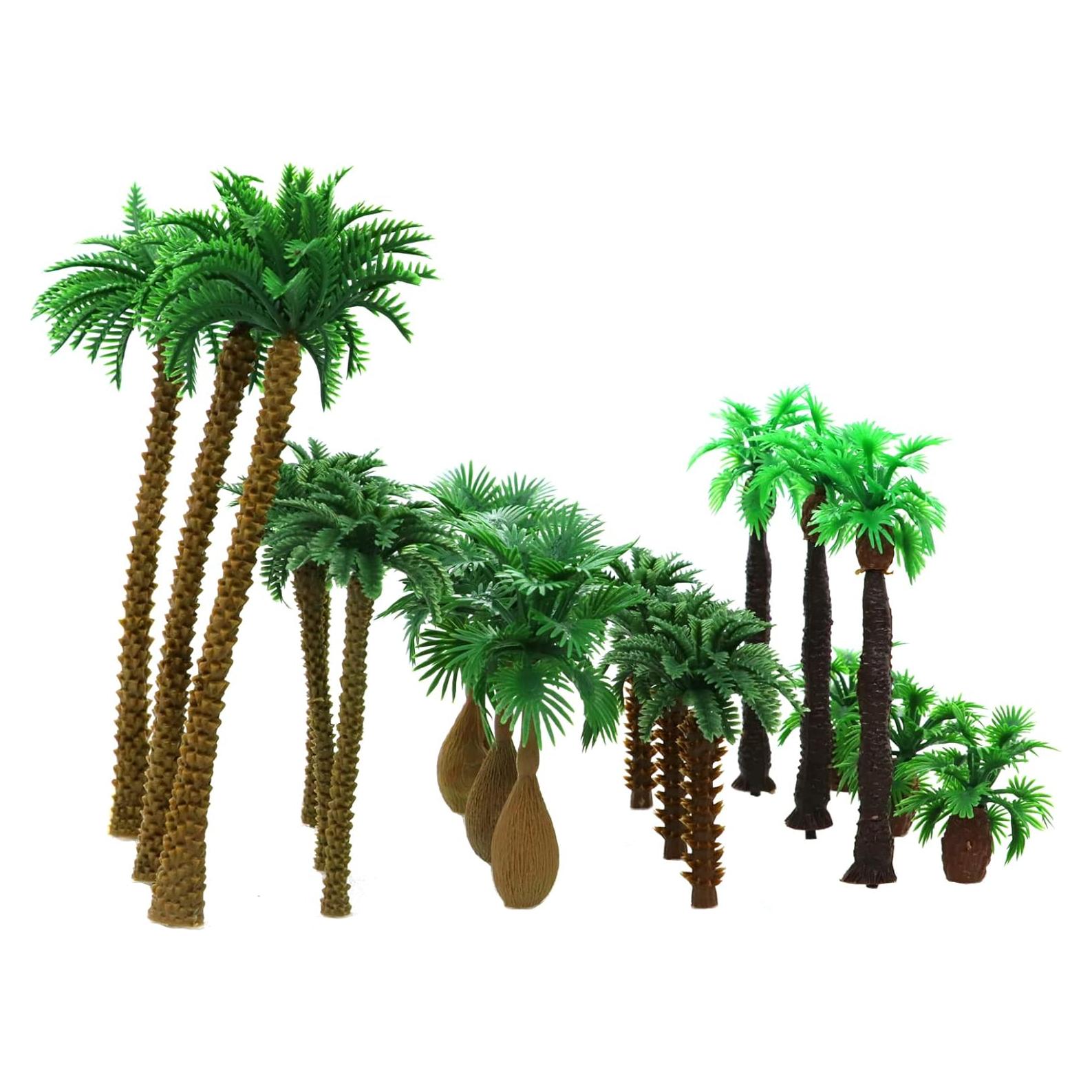 18 Árboles de Palma Miniatura Plástico CWBPING para Modelismo
