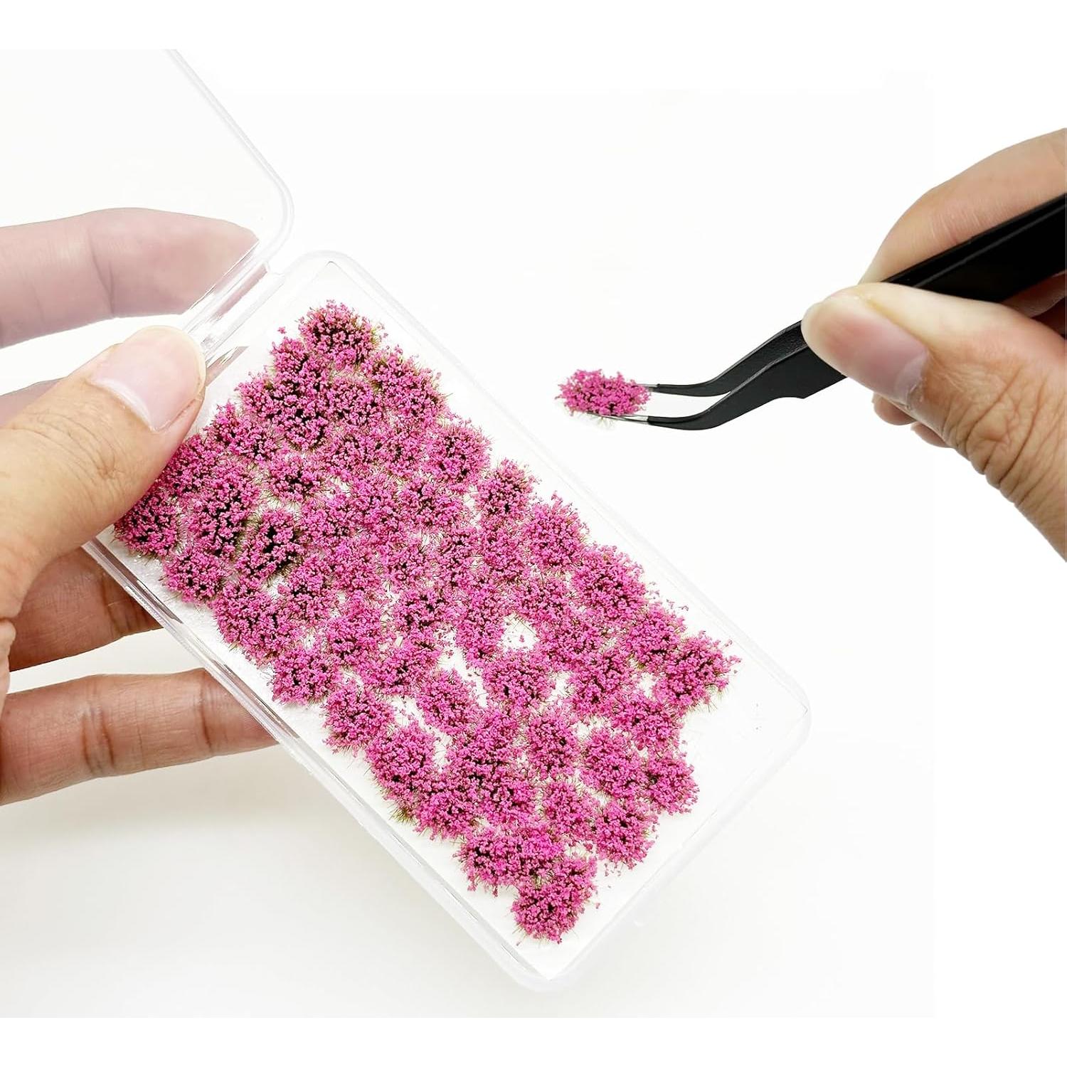 Tufts de Hierba Estática Attuslla 53 Piezas Color Púrpura