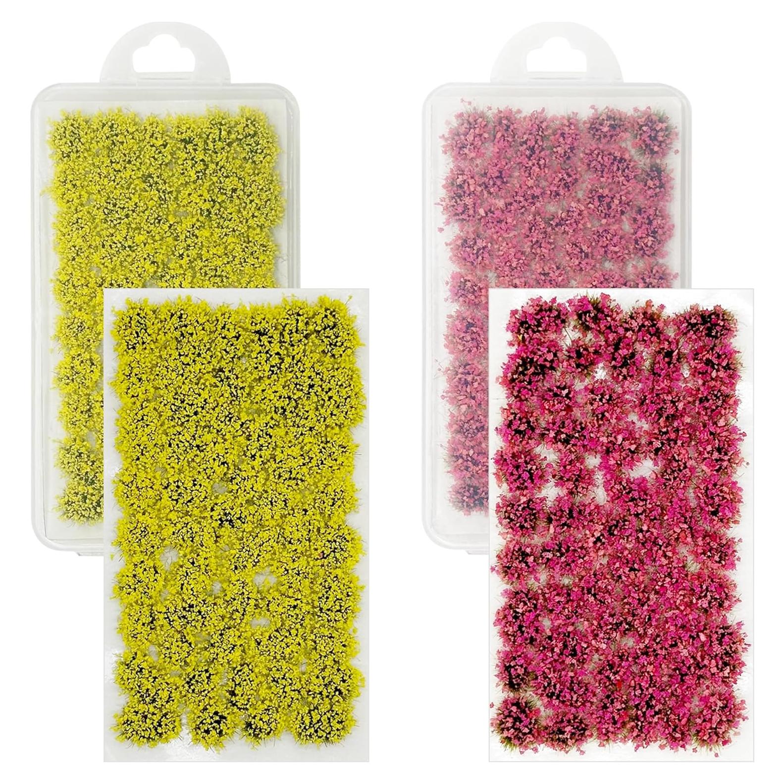 Grupo de Flores Artificiales Attuslla Tuft de Hierba Estática 106 PCS