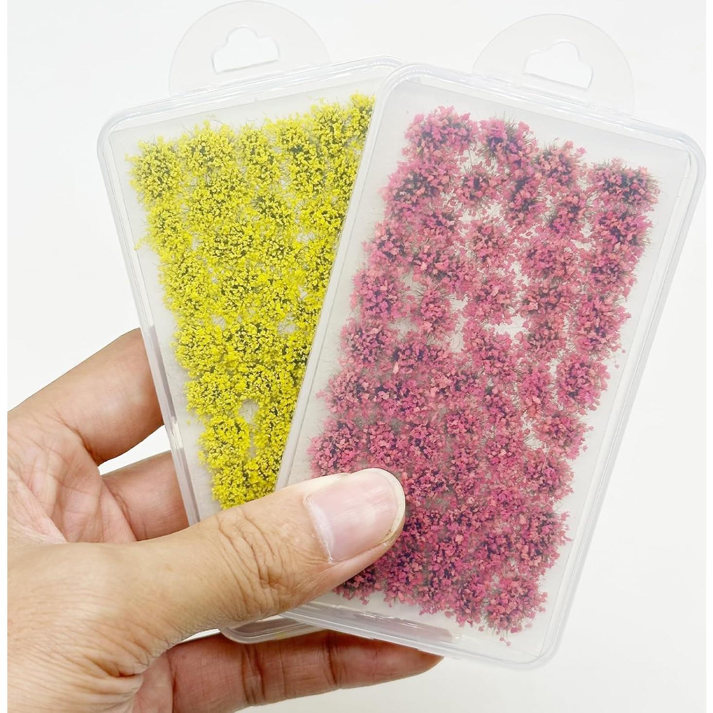 Grupo de Flores Artificiales Attuslla Tuft de Hierba Estática 106 PCS