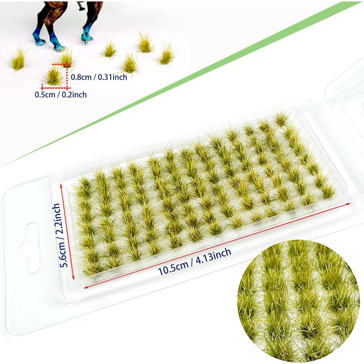 Kit de 208 Mechones de Hierba Estática Attuslla para Modelismo